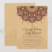 Casamento Contemporâneo de Peach Mandala