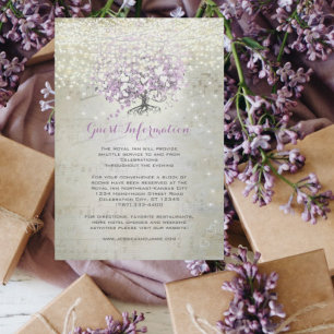 Convite Casamento Conto de Fadas Lavanda Luzes e Estrelas