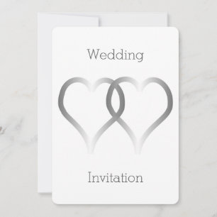 Convite Casamento Convocando Corações Prateadas