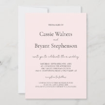 Casamento Cor-de-rosa com Blush de Script Moderno