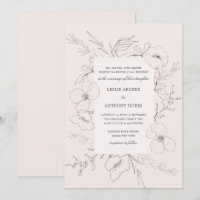 Casamento Cor-de-rosa com Preguiça Esboçada à Mão
