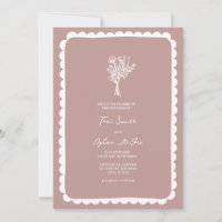 Casamento Cor-de-Rosa Escalonado com buquê