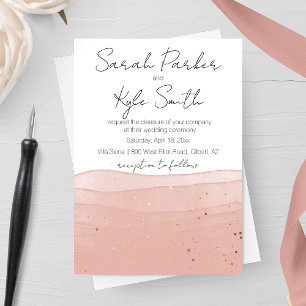 Convite Casamento Cor-de-Rosa Ombre Blush
