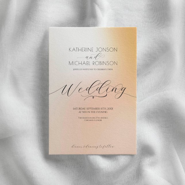 Convite Casamento cor-de-rosa Ombre pastel (Criador carregado)