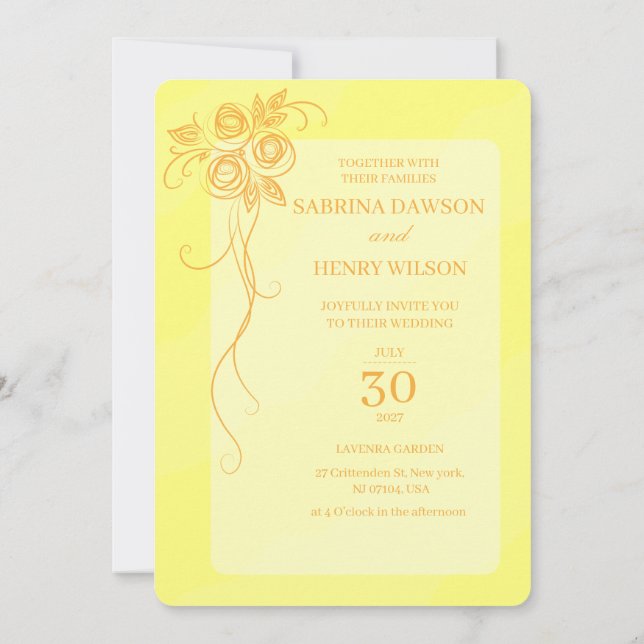 Convite Casamento Cor Rosa Claro Elegante (Verso)