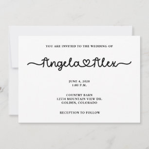Convite Casamento Coração Bonito