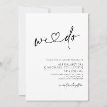 Casamento Coração Escrita à Mão Minimalista Modern