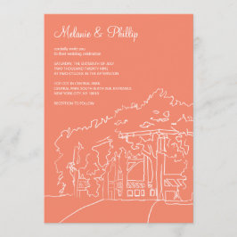 Convite Casamento Coral Cop Central Park