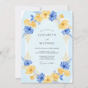 Convite Casamento Coroa Amarela Vinca ao Luar