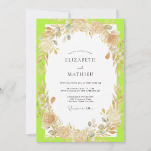 Convite Casamento Coroa de Champanhe Lima