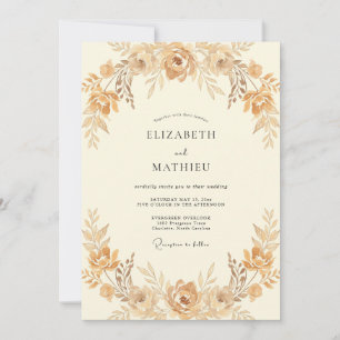 Convite Casamento Coroa Dourada Champanhe
