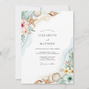 Convite Casamento Costeiro Aqua Breezy