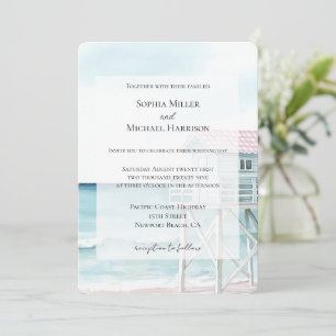 Convite Casamento Costeiro de Ocean Beach