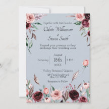 Casamento Country com Flores Azul Poeirento e Burg