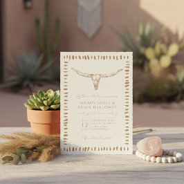 Convite Casamento Cowboy Boho no Deserto