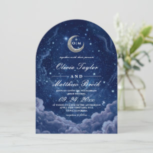 Convite Casamento Crepúsculo Azul Celestial