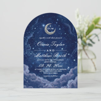 Convite Casamento Crepúsculo Azul Celestial
