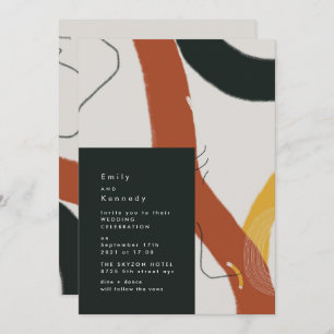 Convite Casamento criativo por Abstrato de arte pintada mo