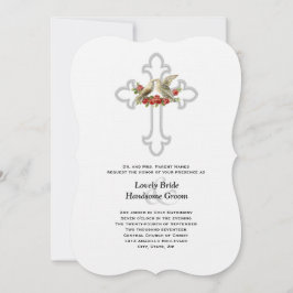 Convite Casamento Cristão de Rosas vermelhas