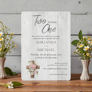 Convite Casamento Cristão Dois se Tornam Um