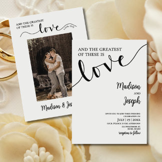 Convite Casamento Cristão Elegante Tipografia Simples