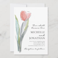 Casamento Cristão Verso da Bíblia de Tulipas Rosa
