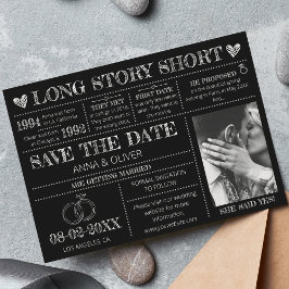 Convite Casamento Curto de História Longa Salva A Foto Da