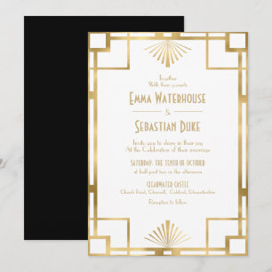Convite Casamento Customizado Great Gatsby Art Déco