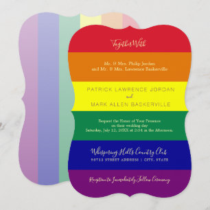 Convite Casamento da Bandeira do Arco-íris