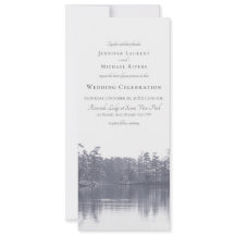 casamento da cinza azul da paisagem do lago plácid