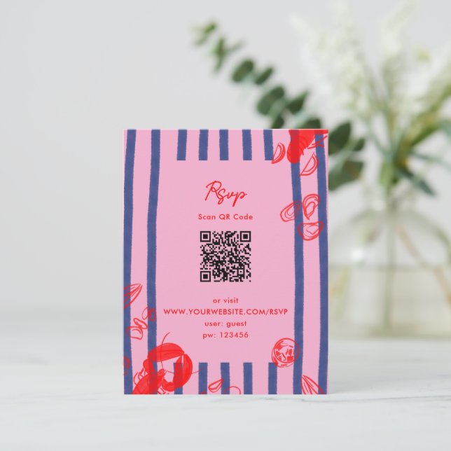 Convite Casamento da Costa Leste de Ostras de Lagosta de M (Em pé/Frente)