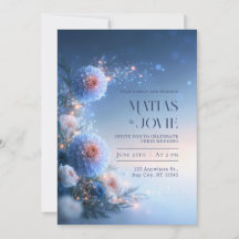 Casamento da Dália Azul Brilhante