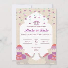 Convite casamento da Elegância Indiana