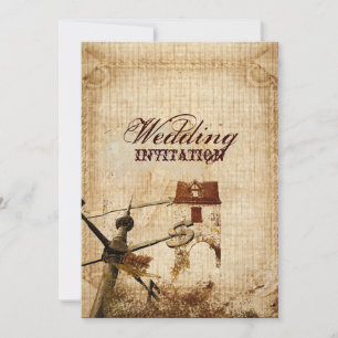 Convite casamento da fazenda russa do oeste