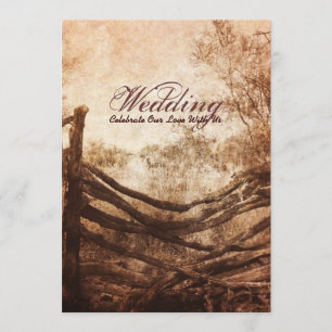 Convite casamento da fazenda russa do oeste