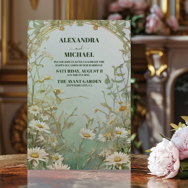 Convite Casamento da Flor Branca Elegante (Criador carregado)