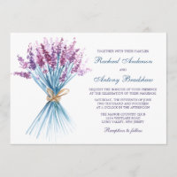 Casamento da flor da lavanda da aguarela