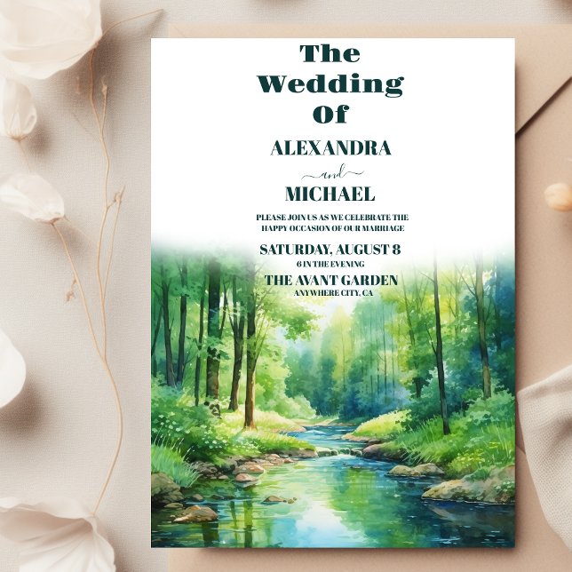 Convite Casamento da Floresta da Montanha Russa (Criador carregado)