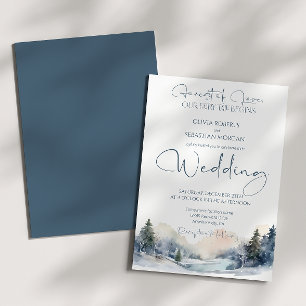 Convite Casamento da Floresta de Inverno da Rússia Woodlan
