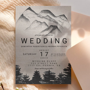 Convite Casamento da floresta russa de linhagens