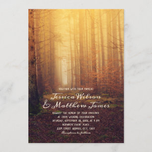 Convite Casamento da floresta russa outono