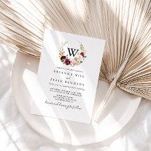 Casamento Da Folhagem Botânica Rustic Floral Monog