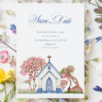 Casamento da Igreja de Aquarela Elegante Salvar a