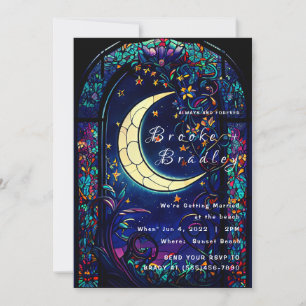 Convite Casamento da Lua de Vidro Colorido