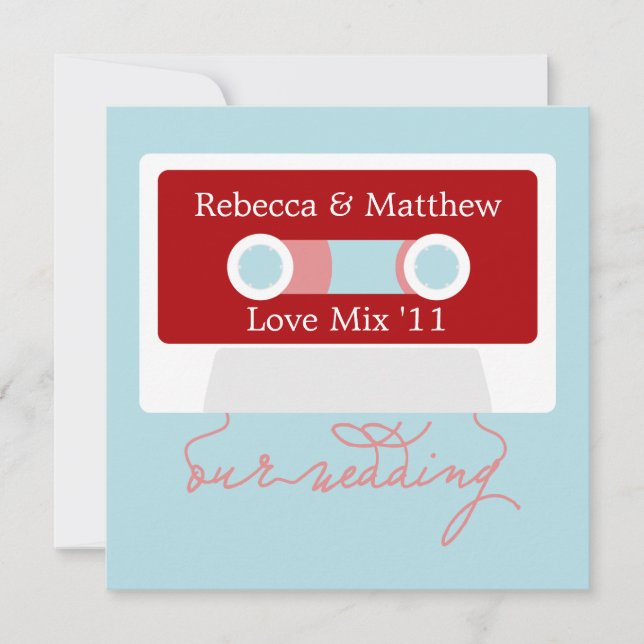 Convite Casamento da Mixtape Retro (Frente)