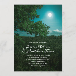 Convite Casamento da Natureza da Lua Romântica Floresta Rú