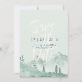 Convite Casamento da natureza da Mountain Foreat salvar a
