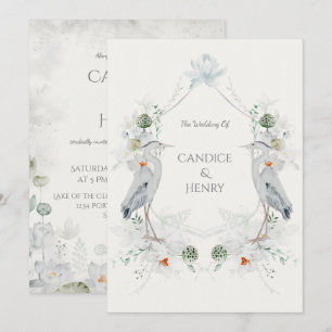 Convite Casamento da Natureza das Flores Brancas Eetéreas