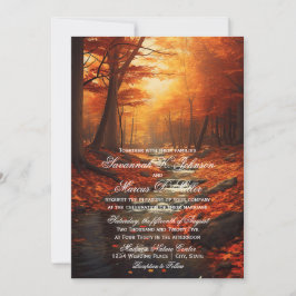 Convite Casamento da Natureza no outono russo