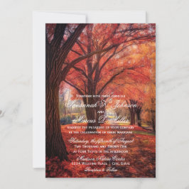 Convite Casamento da Natureza no outono russo